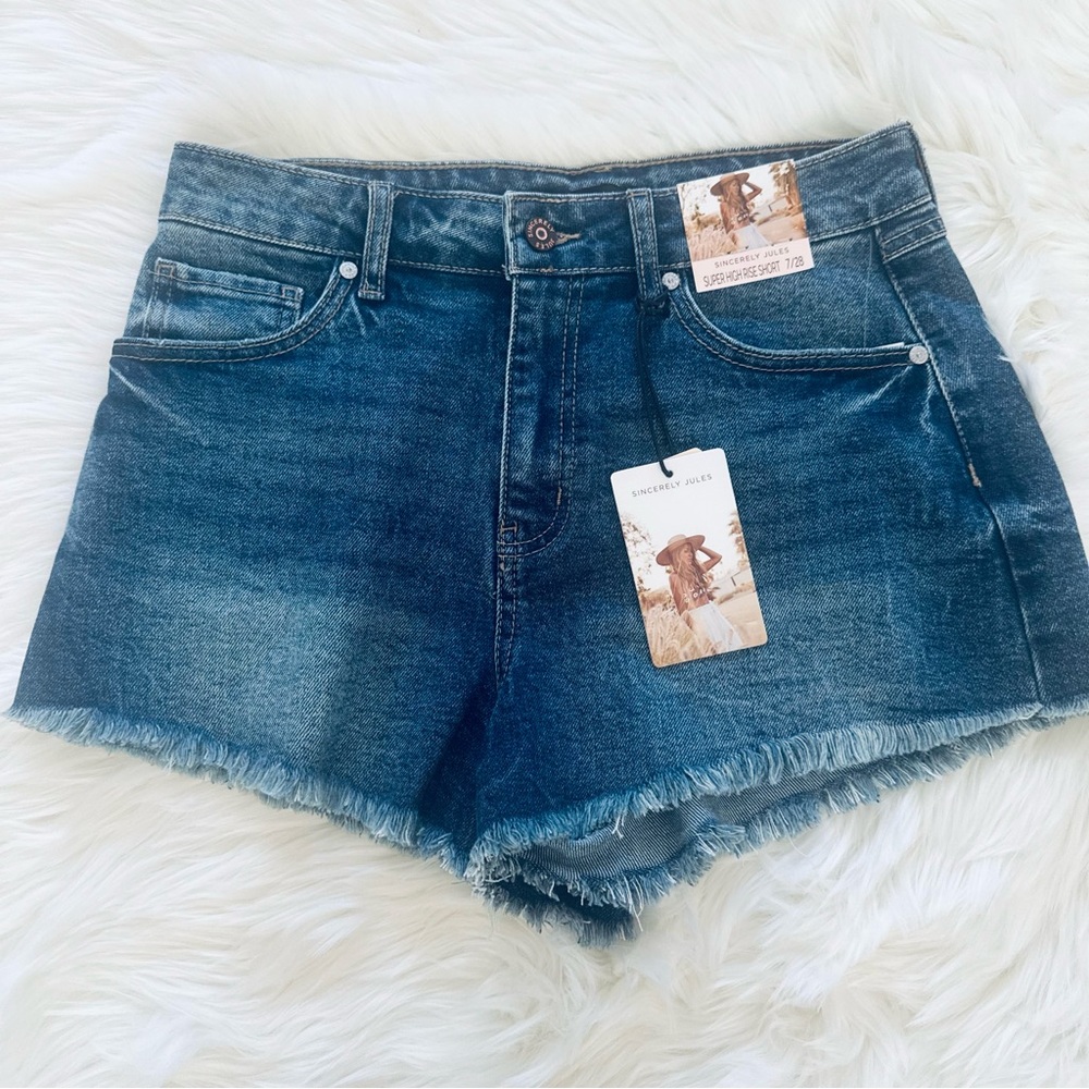 Sincerely Jules | Super High Rise Denim Shorts